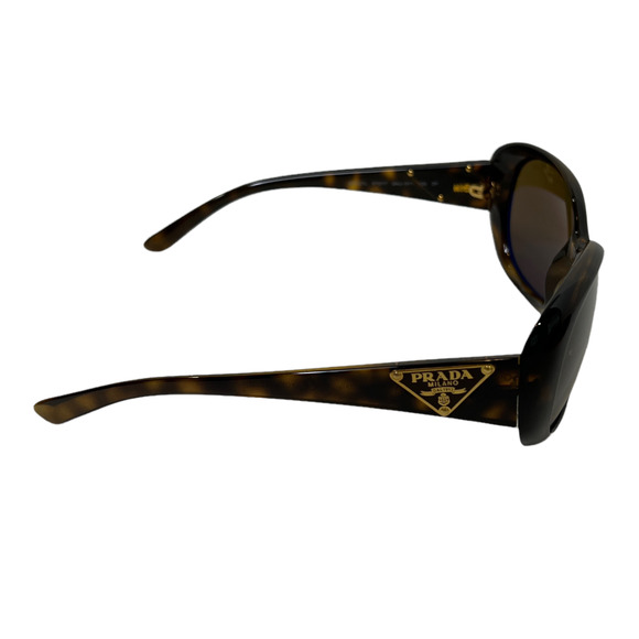 PRADA Milano Women's Tortoise Shell Sunglasses Brown Round Tinted Glass - Picture 1 of 11
